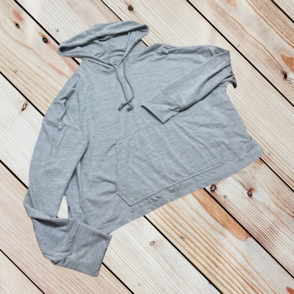 Nike L grey jersey knit light weight yoga hoodie